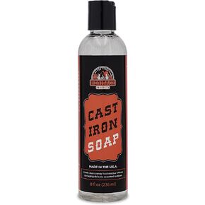 Heritage Products Cast Iron Soap – All Natural Skillet Cleaning Soap Cleans, Restores, Removes Rust from Griddle, Grill Grate, Dutch Oven - 100% Plant-Based Cast Iron Cleaner for Home and Camping in Saudi Arabia