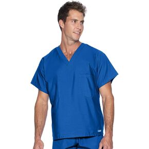 Landau Essentials Unisex Relaxed Fit 1-Pocket V-Neck Scrub Top 7502 in Saudi Arabia