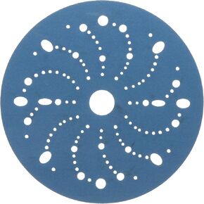 3M Hookit Blue Abrasive Discs 36142, Multi-Hole, 3 in, 80+ Grade, Pack of 50, Virtually Dust-Free, for Auto Sanding, Body Repair, Featheredging, Primer Sanding, Paint Preparation, E-Coat Sanding