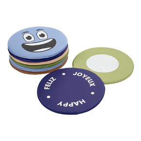 ECR4Kids SoftZone Emotion Pads with Mirror, Trilingual, Expression Cushions, Contemporary, 8-Piece