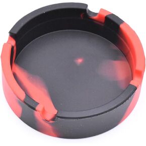 Camo Silicone ashtray,High Temperature Resistant Silicone Round Ashtray Smoking Accessories Cigars Cigarettes Ash Tray for Cigarettes Outdoor/Patio/Outside/Indoor/Office/Home Decor Using(Black Red) in Saudi Arabia