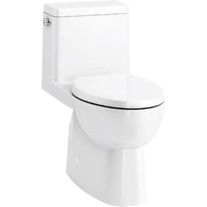 KOHLER Reach Comfort Height One-Piece Elongated 1.28 Gpf Toilet with Skirted Trapway and Left-Hand Trip Lever in Kuwait