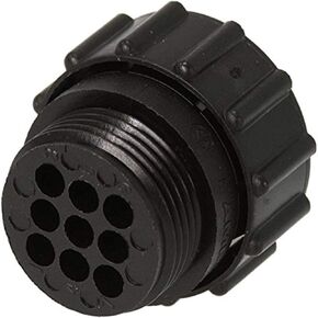 Amp 206708-1 Connector, Sealed CPC SKT, 9 Position, Straight, Cable Mount, 9 Terminal, 1 Port (Pack of 2)