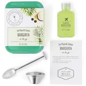 Thoughtfully Cocktails, Cocktail Kit Travel Tin Gift Set, Includes Cranberry Cosmo Cocktail Mixer, Jigger, Bar Spoon and Recipe Card (Contains NO Alcohol)