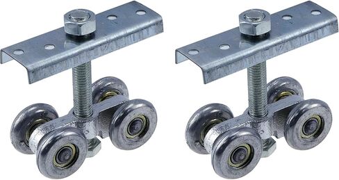 KUMGROT 2pcs 4 Wheel Trolley Assembly Box Rail Hanger Wheel Trolley Silent Stable Roller Trolley with Steel Plate M12 Bolt for 1.97’’ Wide and All 1.69’’ or Taller Strut Channel in Saudi Arabia