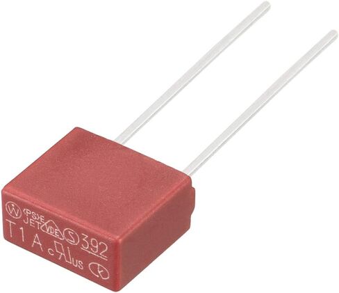 uxcell® 20 قطعة DIP مُثبتة على شكل مربع صغير بطيء النفخ T1A 1A 250V أحمر in Kuwait