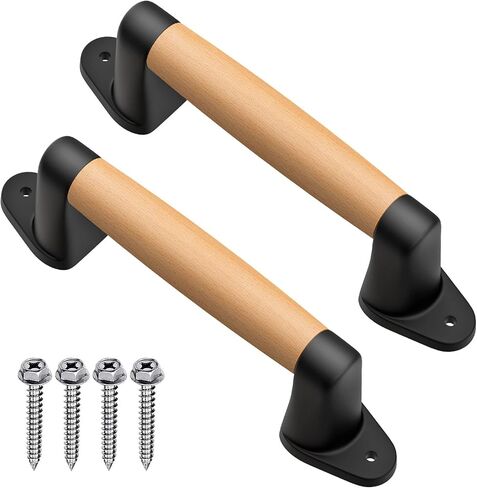 مقبض سحب باب الحظيرة 2.86 سم من سيليوير مع دعامات بلاستيكية لبوابة السياج الحظيرة باب خزانة منزلقة مقابض باب درابزين داخلي أدوات أمان ساحة اللعب، مريحة وطويلة الاستخدام in Kuwait