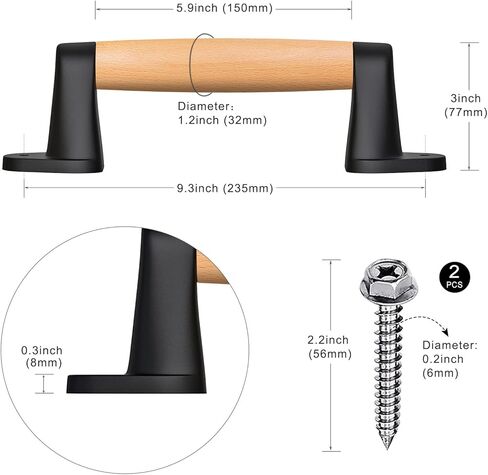 مقبض سحب باب الحظيرة 2.86 سم من سيليوير مع دعامات بلاستيكية لبوابة السياج الحظيرة باب خزانة منزلقة مقابض باب درابزين داخلي أدوات أمان ساحة اللعب، مريحة وطويلة الاستخدام in Kuwait