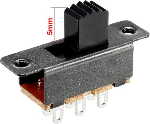 uxcell 20Pcs 5mm Vertical Slide Switch DPDT 6 Terminals PCB Panel Latching in Saudi Arabia