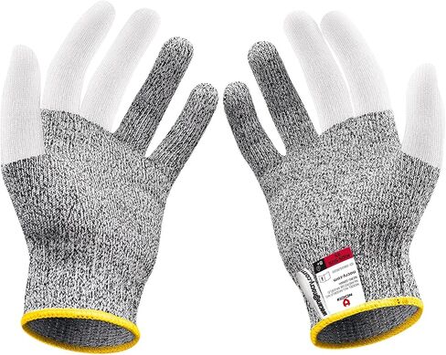 NoCry Kids Cutting Gloves, XXS (4-7 Years) - 100% Food Grade Kids Fishing Gloves with Level 5 Protection - Ideal as Wood Carving Gloves or Whittling Gloves for Kids - Free eBook Included in Kuwait