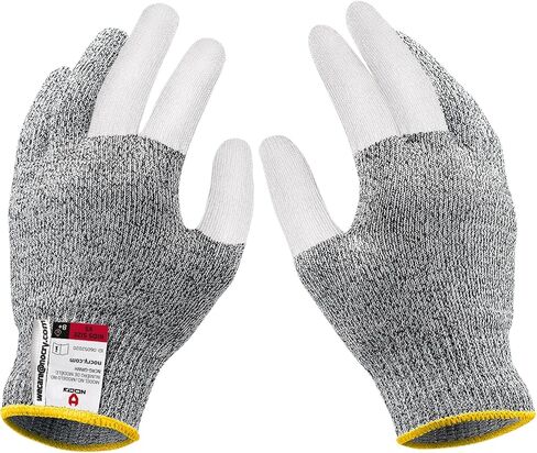NoCry Kids Cutting Gloves, XXS (4-7 Years) - 100% Food Grade Kids Fishing Gloves with Level 5 Protection - Ideal as Wood Carving Gloves or Whittling Gloves for Kids - Free eBook Included in Kuwait
