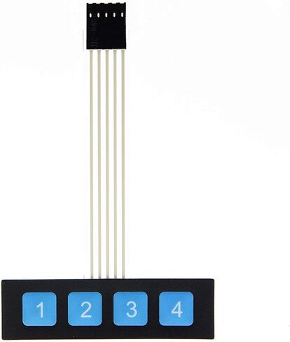 1x4 4 Blue Key Button Membrane Switch Matrix Plastic Keypad Keyboard (3pcs) in Kuwait