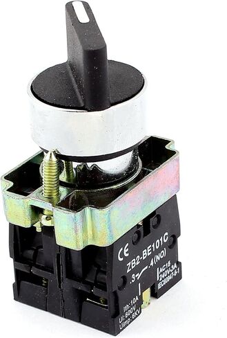 uxcell 22mm Latching 2 NO Three 3-Position Rotary Selector Select Switch ZB2-BE101C in Saudi Arabia