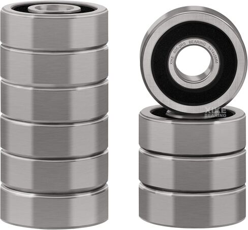 XiKe 10 Pcs 605-2RS Double Rubber Seal Bearings 5x14x5mm, Pre-Lubricated and Stable Performance and Cost Effective, Deep Groove Ball Bearings. in Saudi Arabia