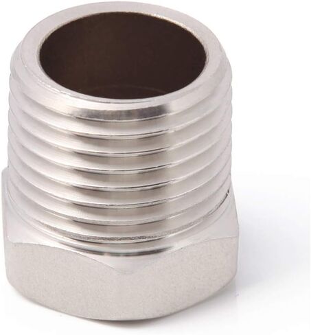 Metaland Stainless Steel Reducer Hex Bushing, 1" Male to 3/8" Female NPT Adapter, Reducing Pipe Fitting (Pack of 2) in Saudi Arabia