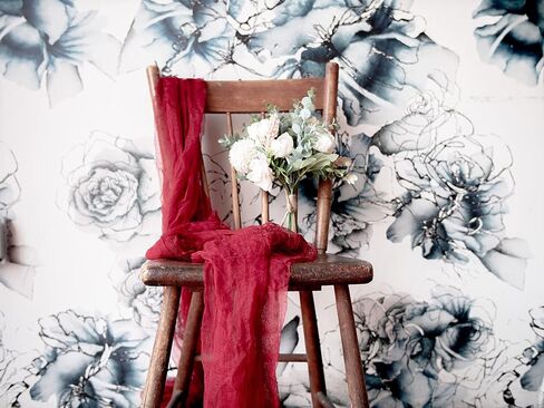 مفرش طاولة من القماش القطني الشاش الريفي من LS Designs مقاس 91.44 سم × 180 بوصة (3 قدم × 15 قدم) حافة مفتوحة، غير مسننة، حفل زفاف، حفل زفاف، حفل استقبال المولود الجديد، ستائر الزفاف، مفرش طاولة (وردي مترب) in Kuwait