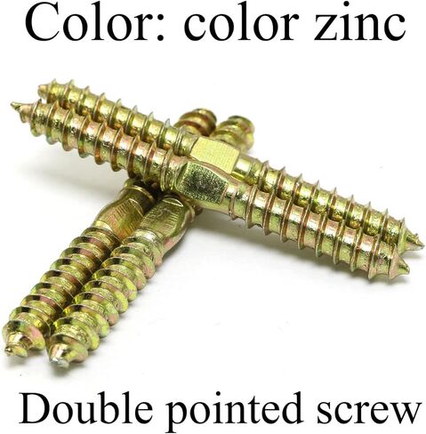 مطبخ برو بامبو 24 قطعة برغي ذاتي التنصت مزدوج الأطراف M6x60mm براغي مزدوجة الجوانب، برغي أثاث مزدوج الأطراف لصنع المفاصل بين قطعتين من الخشب in Kuwait