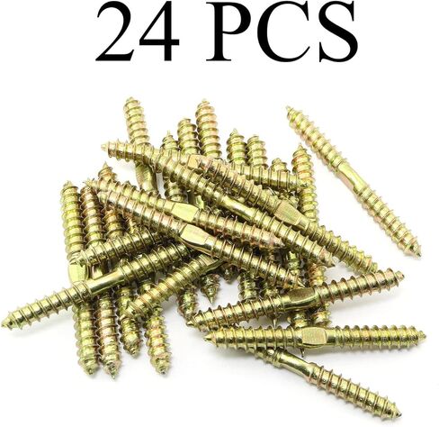 مطبخ برو بامبو 24 قطعة برغي ذاتي التنصت مزدوج الأطراف M6x60mm براغي مزدوجة الجوانب، برغي أثاث مزدوج الأطراف لصنع المفاصل بين قطعتين من الخشب in Kuwait