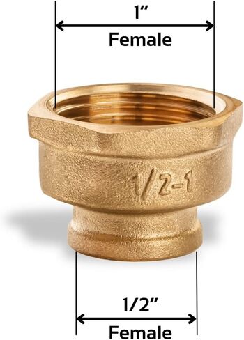 وصلة تخفيض 1/2 انش انثى × 1 انش انثى - وصلة نحاسية 0.5 انش × 1 انش، تركيبات انابيب نحاسية انثى in Kuwait