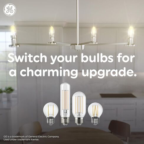 GE Reveal LED Light Bulbs, Candle Lights, 60 Watts, Clear Decorative B11 Bulbs, Medium Base (2 Pack) in Saudi Arabia