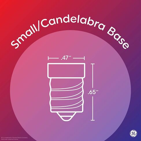 GE Reveal LED Light Bulbs, Candle Lights, 60 Watts, Clear Decorative B11 Bulbs, Medium Base (2 Pack) in Saudi Arabia