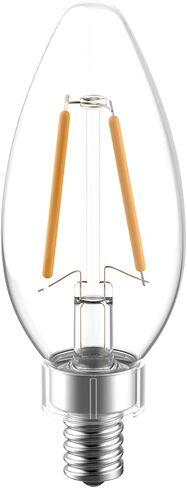 GE Reveal LED Light Bulbs, Candle Lights, 60 Watts, Clear Decorative B11 Bulbs, Medium Base (2 Pack) in Saudi Arabia