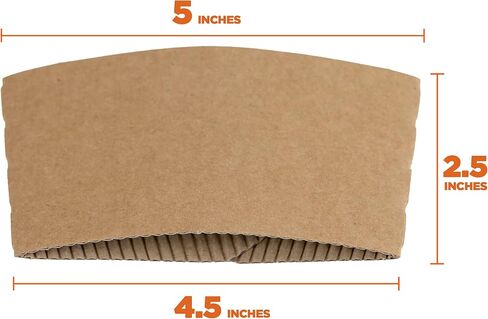 FMP Brands [50 Pack] Christmas Paper Coffee Cup Sleeves, Disposable Corrugated Cardboard Paper Jacket fit 12oz, 16oz, 20oz, 24oz Disposable Coffee Cups, Hand Protection for Hot and Cold Drinks in Kuwait