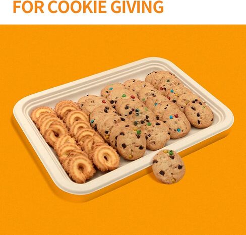 Celel 50 Pack 14 Inch Heavy Duty Disposable Food Trays, Compostable Food Serving Trays Extra Large for Crawfish Seafood BBQ Party and Holiday Feast in Kuwait