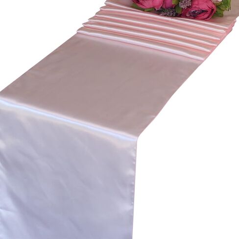 WELMATCH Black Satin Table Runners Wedding Party - 5 pcs Banquet Event Decoration 12" x 108" in Kuwait