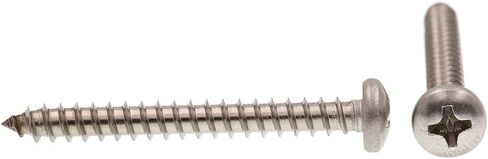 Prime-Line 9019928 Sheet Metal Screw, Self-Tapping, Pan Head Phillips, #8 X 1-1/2 in, Grade 18-8 Stainless Steel, Pack of 25 in Saudi Arabia