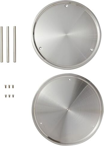 2 Tier Lazy Susan Turntable Organizer for Cabinet, Revolving Spice Rack Carousel for Kitchen Pantry Storage, Stainless Steel (10.5 in) in Saudi Arabia
