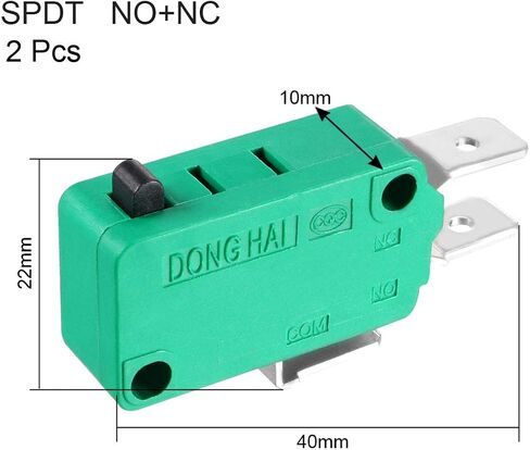 Uxcell 2 قطعة KW3-OZ 16A 125/250VAC SPDT NO NC زر ضغط نوع العمل مفاتيح الحد الجزئي in Saudi Arabia