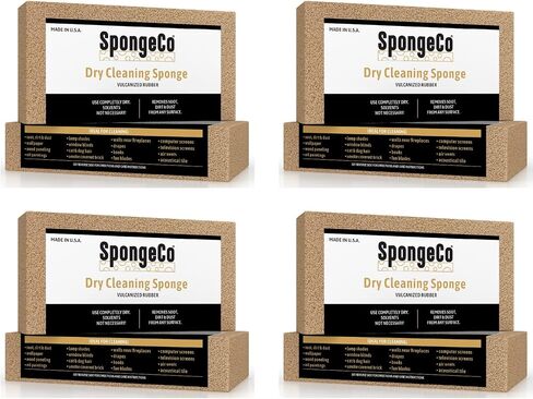 SpongeCo - Dry Cleaning Soot Eraser Sponge - Pet Hair, Smoke, Soot, Dust and Dirt Remover - 3x6x3/4 (3 Pack) in Kuwait
