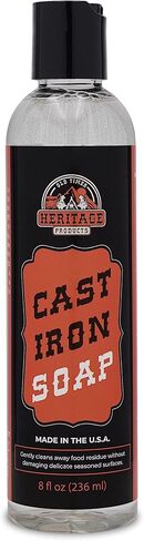 Heritage Products Cast Iron Soap – All Natural Skillet Cleaning Soap Cleans, Restores, Removes Rust from Griddle, Grill Grate, Dutch Oven - 100% Plant-Based Cast Iron Cleaner for Home and Camping in Saudi Arabia