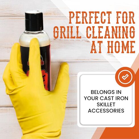 Heritage Products Cast Iron Soap – All Natural Skillet Cleaning Soap Cleans, Restores, Removes Rust from Griddle, Grill Grate, Dutch Oven - 100% Plant-Based Cast Iron Cleaner for Home and Camping in Saudi Arabia