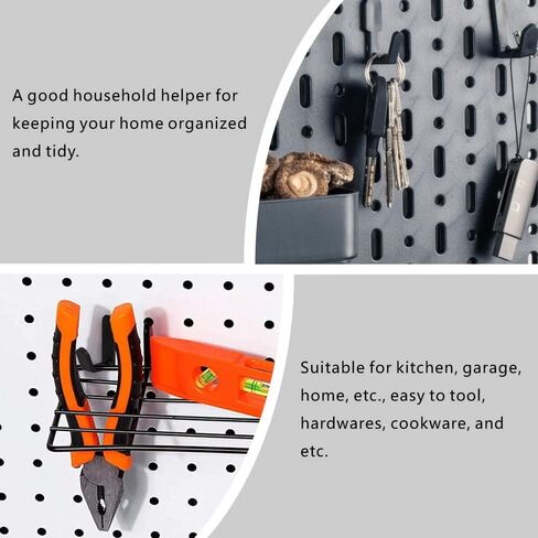 20 قطعة من خطافات Pegboard من QYNuLi خطافات على شكل حرف J وأقفال بلاستيكية لتخزين وتنظيم ملحقات الأدوات (أسود) in Kuwait