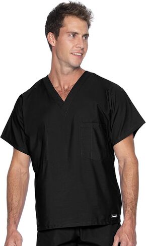 Landau Essentials Unisex Relaxed Fit 1-Pocket V-Neck Scrub Top 7502 in Kuwait