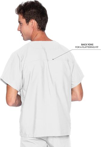 Landau Essentials Unisex Relaxed Fit 1-Pocket V-Neck Scrub Top 7502 in Kuwait