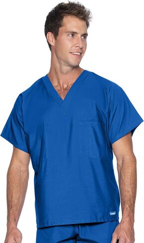 Landau Essentials Unisex Relaxed Fit 1-Pocket V-Neck Scrub Top 7502 in Saudi Arabia