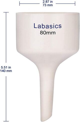 Labasics Porcelain Buchner Funnel 60 mm, Porcelain Buchner Filter Funnel OD 6 cm ID 5.5 cm for Laboratory in Kuwait