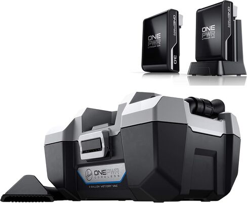 Hoover ONEPWR 3 Gallon Wet/Dry Vacuum Cleaner with Hard Surface Sweeper, Rechargeable Battery Included in Saudi Arabia