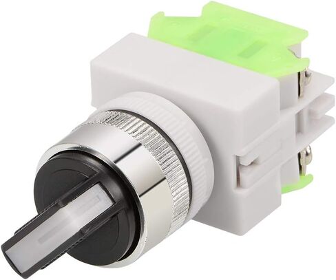 uxcell 5pcs Latching Lock 3 Positions Rotary Selector Select Switch DPST 10A 22mm Mounting Hole Dia in Saudi Arabia