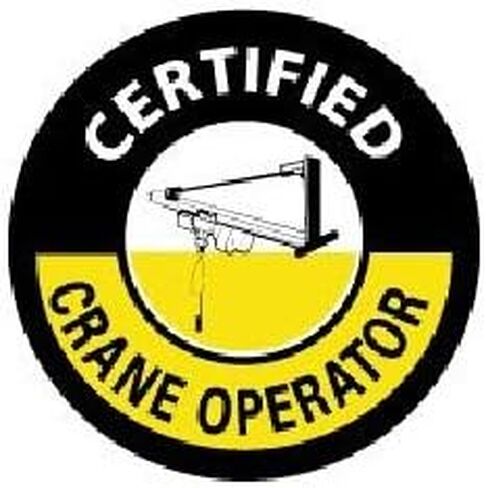 NMC National Marker Corp. قبعة صلبة لمشغل الرافعة المعتمد HH105، رسم، قطر 2 بوصة. فينيل PS، 25/عبوة in Saudi Arabia