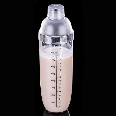 2 Pcs Plastic Cocktail Shaker,Drink Mixer Boba Tea Shaker,Professional Bar Tools Set (17oz/500cc) in Saudi Arabia
