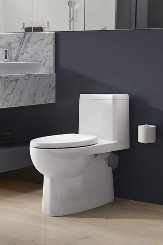 KOHLER Reach Comfort Height One-Piece Elongated 1.28 Gpf Toilet with Skirted Trapway and Left-Hand Trip Lever in Kuwait