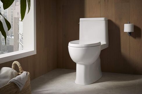 KOHLER Reach Comfort Height One-Piece Elongated 1.28 Gpf Toilet with Skirted Trapway and Left-Hand Trip Lever in Kuwait