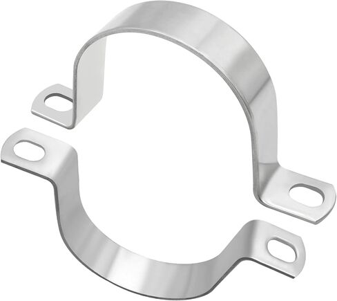 Cionyce 12 Pack M10 Tube Strap 304 Stainless Steel Clamp U-Bracket Clips 2 Hole Rigid Pipe Strap(12Pack,10mm) in Kuwait