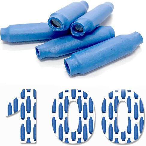 Low Votage Type B Connectors with Filled Silicone Wet for Telephone Alarm System Wire Crimp Bean Splice (100pcs, Blue) in Saudi Arabia