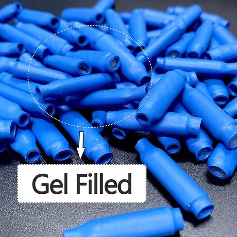 Low Votage Type B Connectors with Filled Silicone Wet for Telephone Alarm System Wire Crimp Bean Splice (100pcs, Blue) in Saudi Arabia