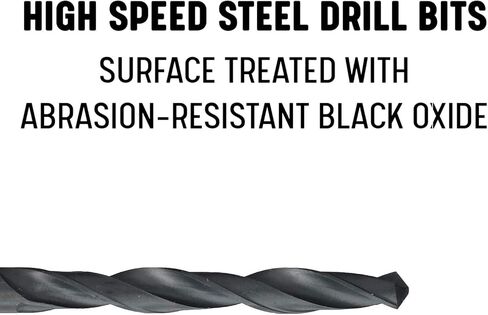 Drill America DWDNRP6 R High Speed Steel Black Oxide Drill Bit (Pack of 6), DWDN Series in Saudi Arabia